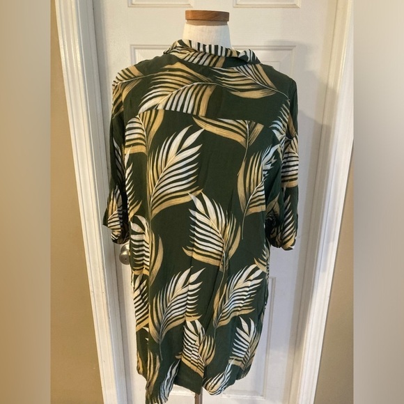 Vintage men’s Hawaiian shirt shirt sleeve XXL green - Picture 5 of 7